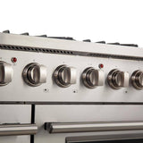 FORNO - 48-Inch Galiano Gas Range with 8 Burners and Reversible Griddle in Stainless Steel FORNO - 48-Inch Galiano Gas Range with 8 Burners and Reversible Griddle in Stainless Steel