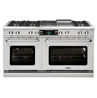 Capital Cooking - 60" Capital Connoisseurian Dual Fuel Range - Self Clean - 25K BTU - 8 Open Burners + 12" BBQ (Centered) - COB604B4