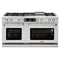 Capital Cooking - 60" Capital Connoisseurian Dual Fuel Range - Self Clean - 25K BTU - 8 Open Burners + 12" BBQ (Centered) - COB604B4