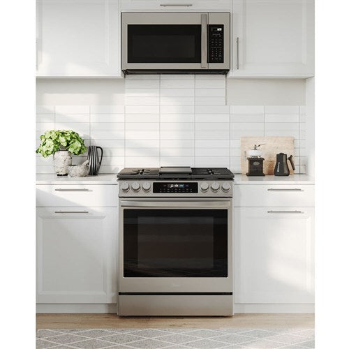 Midea - 6.1 CF / 30" Gas Range, Convection, Wi-Fi - Stainless - MGS30S4AST Midea - 6.1 CF / 30" Gas Range, Convection, Wi-Fi - Stainless - MGS30S4AST