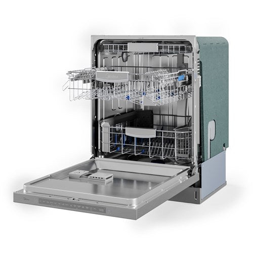 Midea - 24" Top Ctrl Dishwasher, 45 dBA, 3rd Rack, Wi-Fi - Stainless - MDT24P5AST Midea - 24" Top Ctrl Dishwasher, 45 dBA, 3rd Rack, Wi-Fi - Stainless - MDT24P5AST