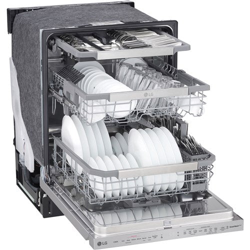 LG - 24" Top Ctrl Dishwasher, 44 dBA, 3rd Rack, TrueSteam, ThinQ - LDP6810SS LG - 24" Top Ctrl Dishwasher, 44 dBA, 3rd Rack, TrueSteam, ThinQ - LDP6810SS