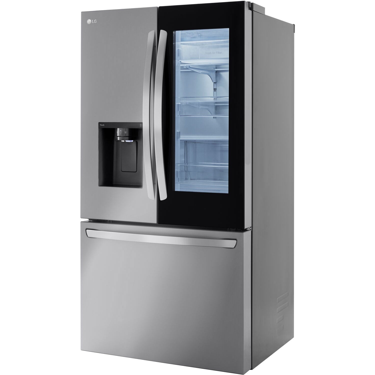 LG - 26 CF 3 Door French Door, InstaView Edge to Edge Only, Ice & Water Dispenser Refrigerators - LRFOC2606S LG - 26 CF 3 Door French Door, InstaView Edge to Edge Only, Ice & Water Dispenser Refrigerators - LRFOC2606S