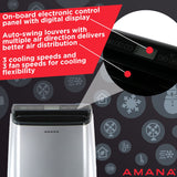 Amana - 10,000 BTU Portable AC - Portable - AMAP101AW-2 Amana - 10,000 BTU Portable AC - Portable - AMAP101AW-2