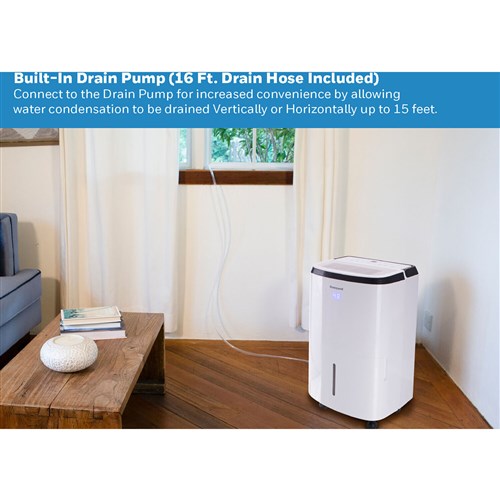 Honeywell - 50 Pint Dehumidifier with pump, E-Star - TP70PWK Honeywell - 50 Pint Dehumidifier with pump, E-Star - TP70PWK