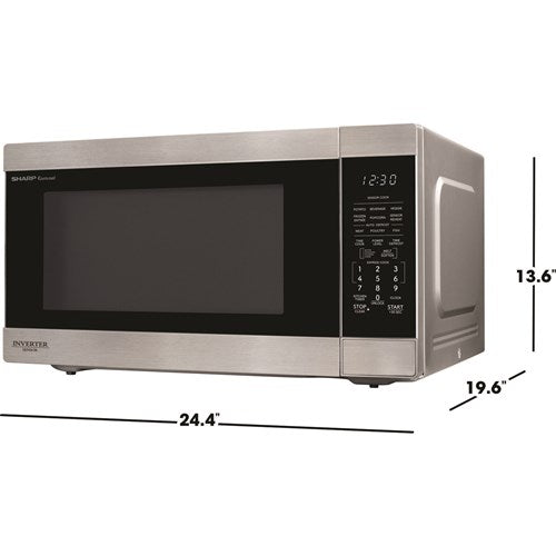 Sharp - 2.2 CF Countertop Microwave Oven, Inverter Technology - Stainless - SMC2266KS Sharp - 2.2 CF Countertop Microwave Oven, Inverter Technology - Stainless - SMC2266KS