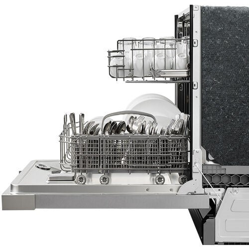 Midea - 24" Front Control Dishwasher, 52 dBA, Hybrid Tub - Stainless - MDF24P1BST Midea - 24" Front Control Dishwasher, 52 dBA, Hybrid Tub - Stainless - MDF24P1BST