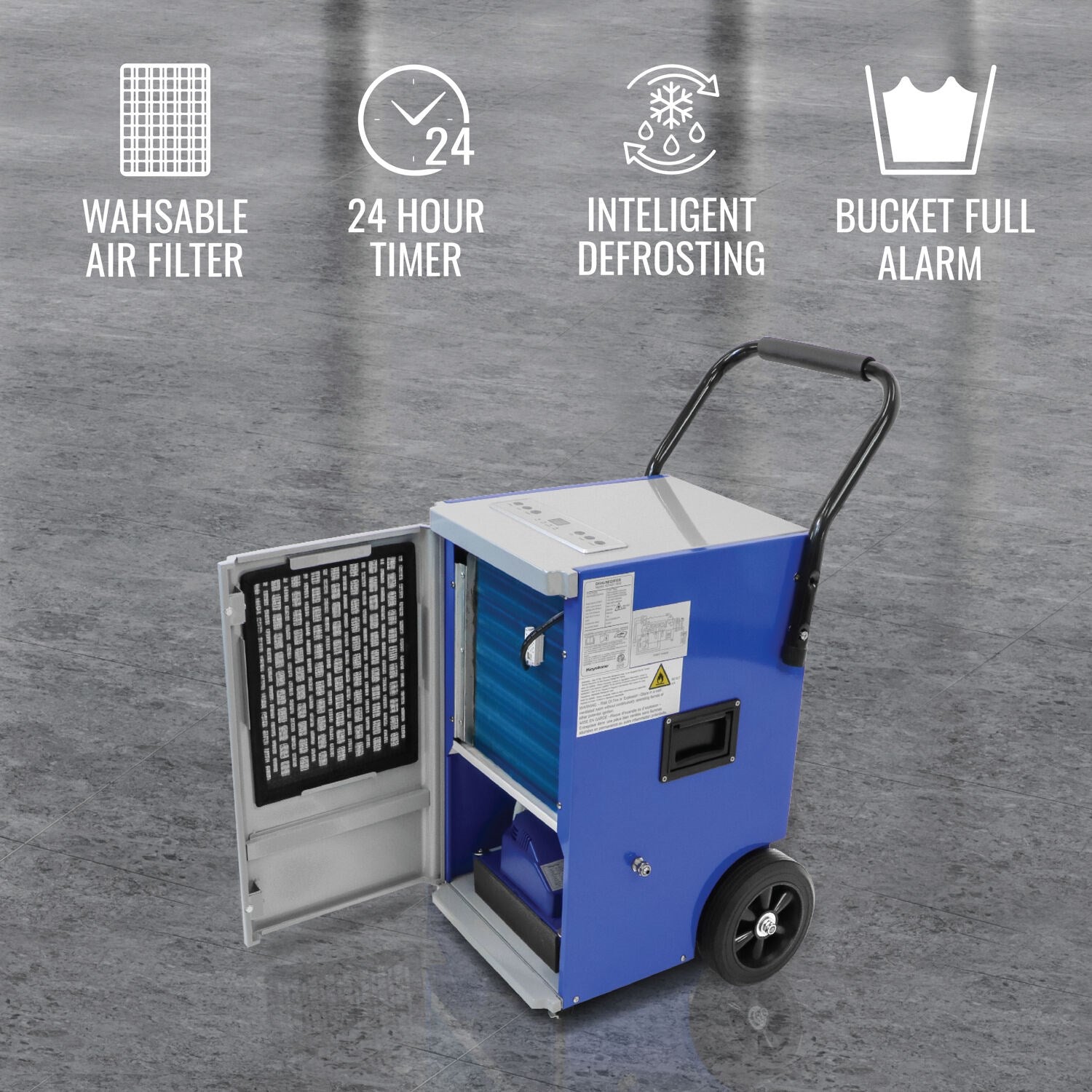 Keystone - 110 Pint Commercial Dehumidifier w/ Pump, 115V, R32 - KSTAD110PD Keystone - 110 Pint Commercial Dehumidifier w/ Pump, 115V, R32 - KSTAD110PD