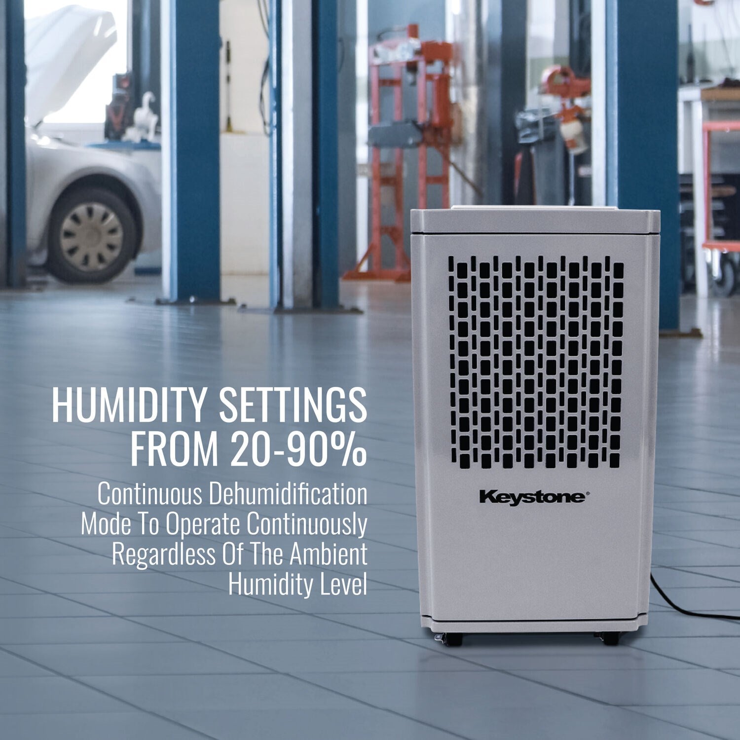 Keystone - 110 Pint Commercial Dehumidifier w/ Pump, 115V, R32 - KSTAD110PD Keystone - 110 Pint Commercial Dehumidifier w/ Pump, 115V, R32 - KSTAD110PD