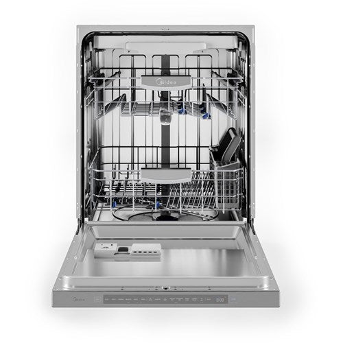 Midea - 24" Top Ctrl Dishwasher, 45 dBA, 3rd Rack, Wi-Fi - Stainless - MDT24P4AST Midea - 24" Top Ctrl Dishwasher, 45 dBA, 3rd Rack, Wi-Fi - Stainless - MDT24P4AST