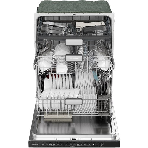 Sharp - 24" Top Ctrl Dishwasher, 45 dBA, 3rd Rack - SDW6757ES Sharp - 24" Top Ctrl Dishwasher, 45 dBA, 3rd Rack - SDW6757ES