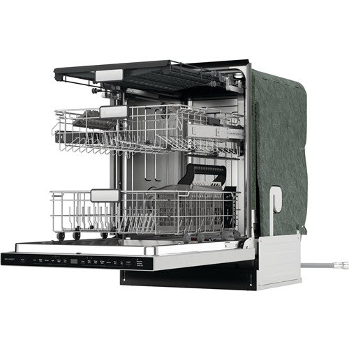 Sharp - 24" Smart Top Ctrl Dishwasher, 45 dBA, 3rd Rack - SDW6767HS Sharp - 24" Smart Top Ctrl Dishwasher, 45 dBA, 3rd Rack - SDW6767HS