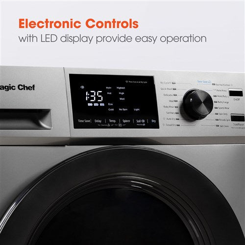 Magic Chef - 2.7 Cu Ft Washer Dryer Combo - MCSCWD27S5 Magic Chef - 2.7 Cu Ft Washer Dryer Combo - MCSCWD27S5