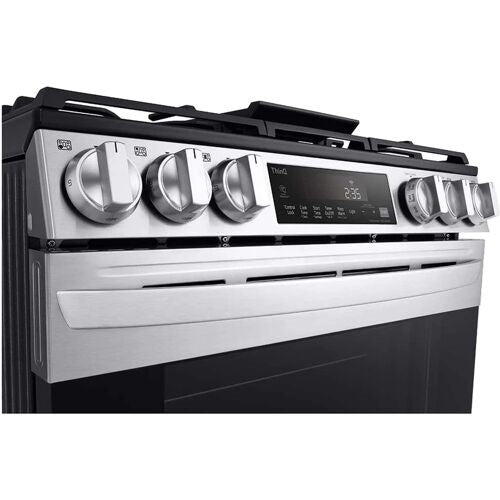 LG - 5.8 CF Gas Single Oven Slide-In Range, Air Fry, Fan Convection, ThinQ - LSGL5833F LG - 5.8 CF Gas Single Oven Slide-In Range, Air Fry, Fan Convection, ThinQ - LSGL5833F