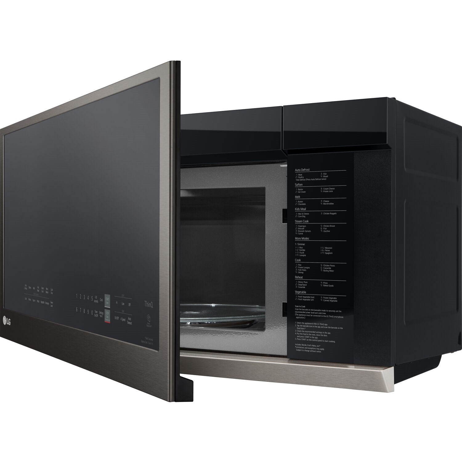 LG - 2.1 cu. ft. Over-the-Range-Microwave in PrintProof® Black Stainless Steel - MVEL2137D LG - 2.1 cu. ft. Over-the-Range-Microwave in PrintProof® Black Stainless Steel - MVEL2137D
