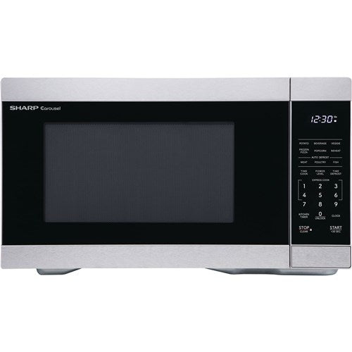 Sharp - 1.1 CF Countertop Microwave Oven, Orville Redenbacher's Certified - Stainless Sharp - 1.1 CF Countertop Microwave Oven, Orville Redenbacher's Certified - Stainless