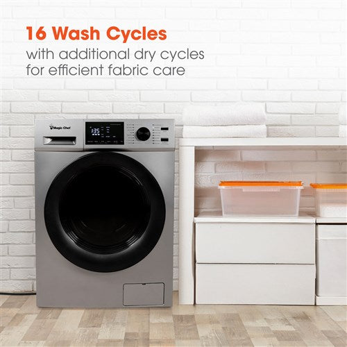 Magic Chef - 2.7 Cu Ft Washer Dryer Combo - MCSCWD27S5 Magic Chef - 2.7 Cu Ft Washer Dryer Combo - MCSCWD27S5