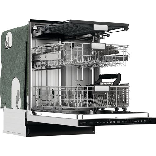 Sharp - 24" Smart Top Ctrl Dishwasher, 45 dBA, 3rd Rack - SDW6767HS Sharp - 24" Smart Top Ctrl Dishwasher, 45 dBA, 3rd Rack - SDW6767HS