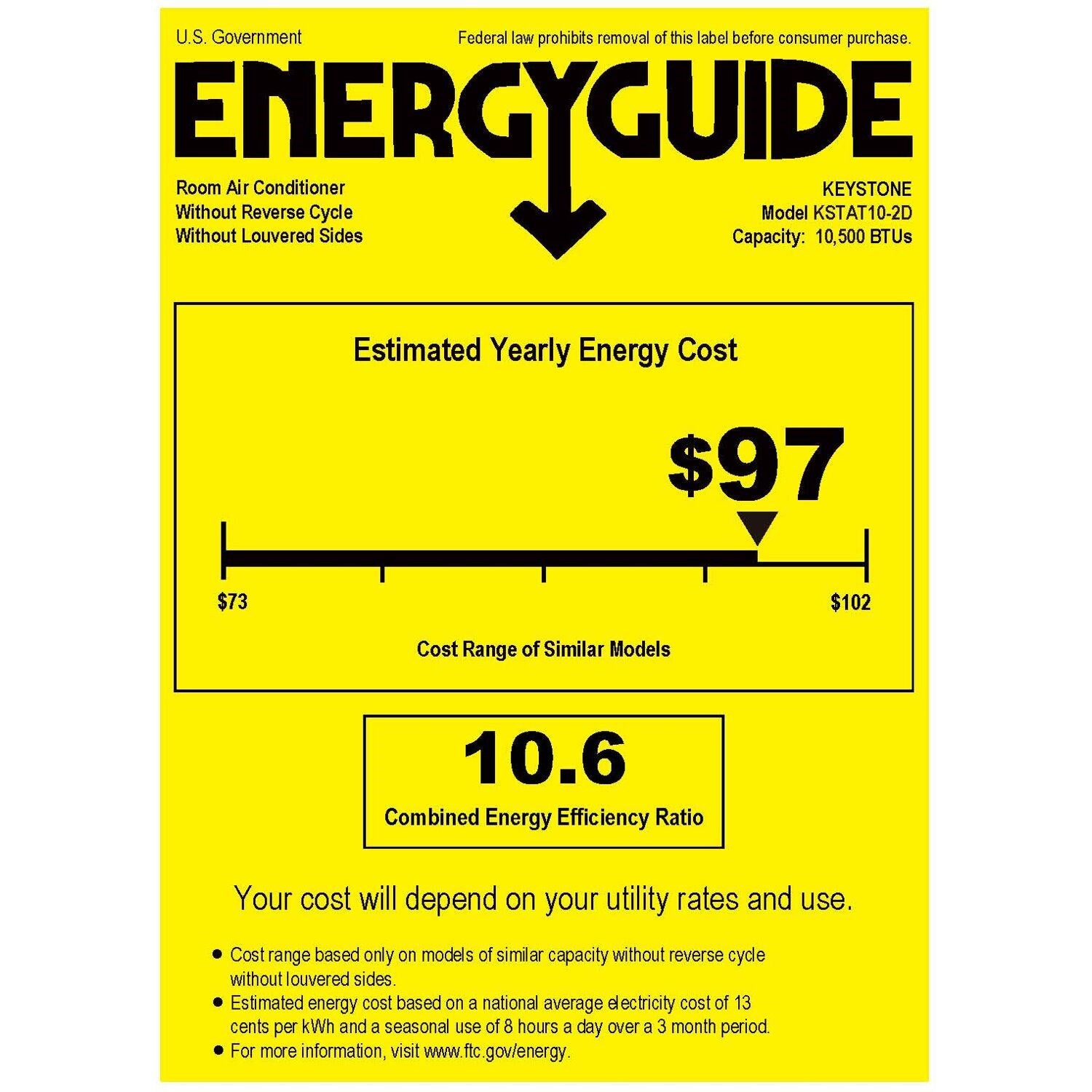 Keystone - 10,000 BTU Through the Wall Air Conditioner,EStar,230V, R32 Thru-the-Wall - KSTAT10-2D Keystone - 10,000 BTU Through the Wall Air Conditioner,EStar,230V, R32 Thru-the-Wall - KSTAT10-2D