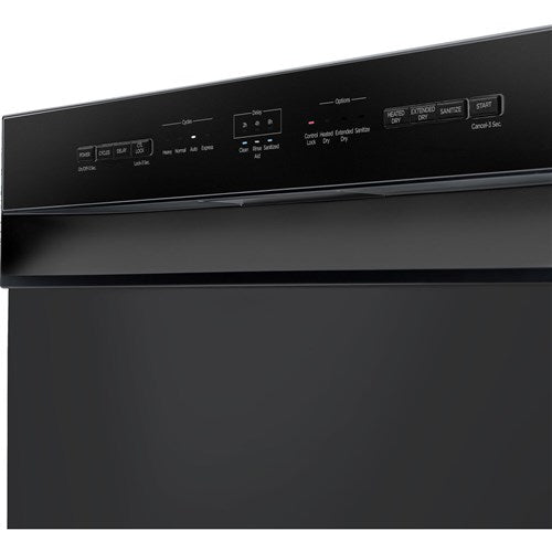 Midea - 24" Front Control Dishwasher, 52 dBA, Hybrid Tub - MDF24P1BBB Midea - 24" Front Control Dishwasher, 52 dBA, Hybrid Tub - MDF24P1BBB
