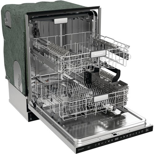 Sharp - 24" Smart Top Ctrl Dishwasher, 45 dBA, 3rd Rack - SDW6767HS Sharp - 24" Smart Top Ctrl Dishwasher, 45 dBA, 3rd Rack - SDW6767HS