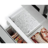 Midea - 22 CF Stainless Steel Counter-Depth 4-Door French Door Dispenser Wi-Fi - MRQ22D7AST Midea - 22 CF Stainless Steel Counter-Depth 4-Door French Door Dispenser Wi-Fi - MRQ22D7AST