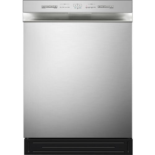 Midea - 24" Front Control Dishwasher, 52 dBA, Hybrid Tub - Stainless - MDF24P1BST