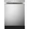 Midea - 24" Front Control Dishwasher, 52 dBA, Hybrid Tub - Stainless - MDF24P1BST