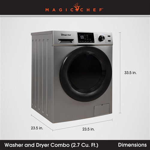 Magic Chef - 2.7 Cu Ft Washer Dryer Combo - MCSCWD27S5
