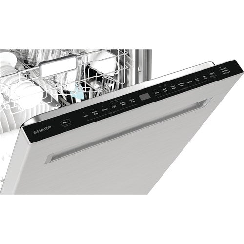 Sharp - 24" Smart Top Ctrl Dishwasher, 45 dBA, 3rd Rack - SDW6767HS Sharp - 24" Smart Top Ctrl Dishwasher, 45 dBA, 3rd Rack - SDW6767HS