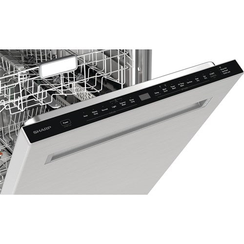 Sharp - 24" Smart Top Ctrl Dishwasher, 45 dBA, 3rd Rack - SDW6767HS Sharp - 24" Smart Top Ctrl Dishwasher, 45 dBA, 3rd Rack - SDW6767HS