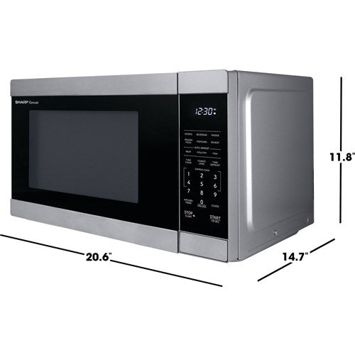 Sharp - 1.1 CF Countertop Microwave Oven, Orville Redenbacher's Certified - Stainless Sharp - 1.1 CF Countertop Microwave Oven, Orville Redenbacher's Certified - Stainless