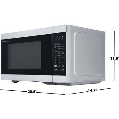 Sharp - 1.1 CF Smart Countertop Microwave Oven, Orville Redenbacher's Certified - Stainless Sharp - 1.1 CF Smart Countertop Microwave Oven, Orville Redenbacher's Certified - Stainless