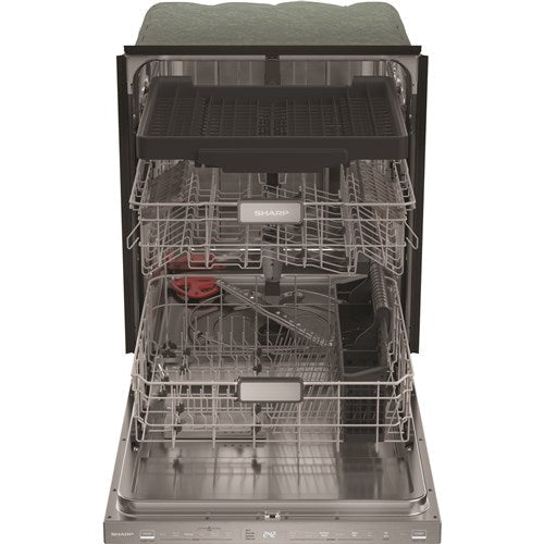 Sharp - 24" Smart Top Ctrl Dishwasher, 45 dBA, 3rd Rack - SDW6888JS Sharp - 24" Smart Top Ctrl Dishwasher, 45 dBA, 3rd Rack - SDW6888JS