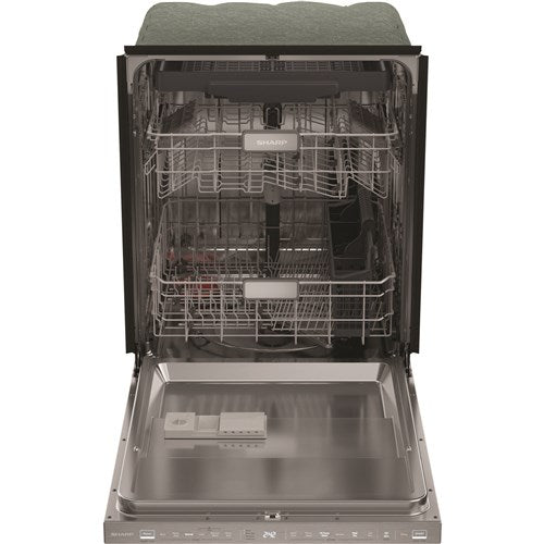 Sharp - 24" Smart Top Ctrl Dishwasher, 45 dBA, 3rd Rack - SDW6888JS Sharp - 24" Smart Top Ctrl Dishwasher, 45 dBA, 3rd Rack - SDW6888JS