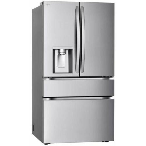 LG - 25 CF Counter Depth Max French Door with Dual Handle, Convertible Drawer - LF25G8330S