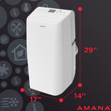Amana - 13,000 BTU Portable AC Heat/Cool | AMAP14HAW Amana - 13,000 BTU Portable AC Heat/Cool | AMAP14HAW