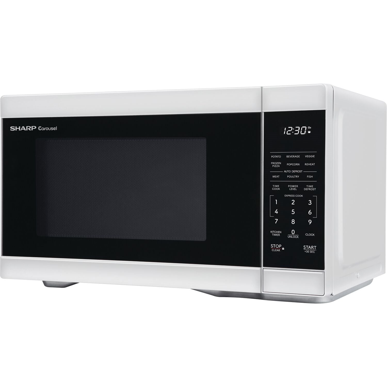 Sharp - 1.1 CF Countertop Microwave Oven - White Sharp - 1.1 CF Countertop Microwave Oven - White