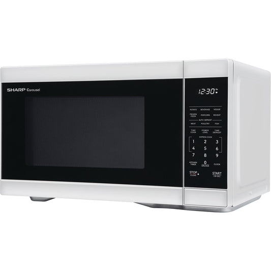 Sharp - 1.1 CF Countertop Microwave Oven - White