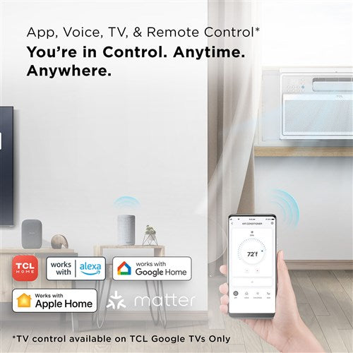 TCL - 10000 BTU Inverter Smart Window AC, 115V, R32 TCL - 10000 BTU Inverter Smart Window AC, 115V, R32