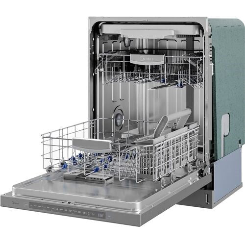 Midea - 24" Top Ctrl Dishwasher, 45 dBA, 3rd Rack, Wi-Fi - Stainless - MDT24P5AST Midea - 24" Top Ctrl Dishwasher, 45 dBA, 3rd Rack, Wi-Fi - Stainless - MDT24P5AST