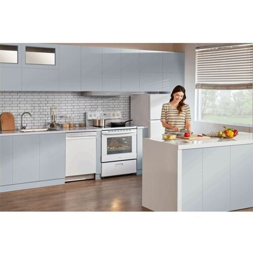 Midea - 24" Front Control Dishwasher, 52 dBA, Hybrid Tub - MDF24P1BWW Midea - 24" Front Control Dishwasher, 52 dBA, Hybrid Tub - MDF24P1BWW