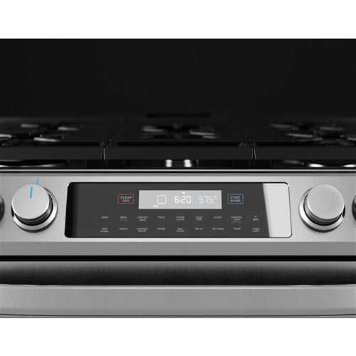 Midea - 6.1 CF / 30" Gas Range, Convection, Wi-Fi - Stainless - MGS30S4AST Midea - 6.1 CF / 30" Gas Range, Convection, Wi-Fi - Stainless - MGS30S4AST
