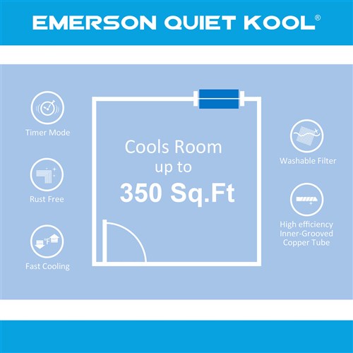 Emerson Quiet - 8,000 BTU Through-the-Wall Air Conditioner, 115V | EATC8RE1T Emerson Quiet - 8,000 BTU Through-the-Wall Air Conditioner, 115V | EATC8RE1T