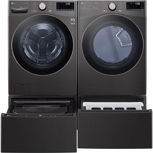LG - 4.5 CF Front Load Washer (WM4000HBA) & 7.4 CF Gas Dryer (DLGX4001B) - WM4000HBA-G-KIT
