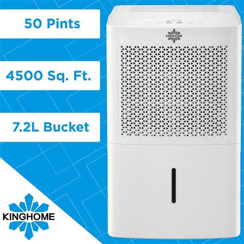 Kinghome - 50 Pint Dehumidifier with Pump (Old 70 Pint), Energy Star - KHD50BWP Kinghome - 50 Pint Dehumidifier with Pump (Old 70 Pint), Energy Star - KHD50BWP