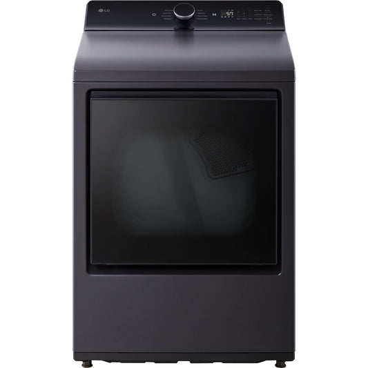 LG - 7.3 cu. ft. 7.3 CF Electric Dryer, Wi-Fi, Easy Load, AI Sensor Dry - Black Matte - DLE8400BE