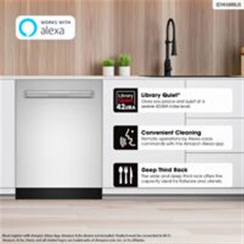 Sharp - 24" Smart Top Ctrl Dishwasher, 45 dBA, 3rd Rack - SDW6888JS Sharp - 24" Smart Top Ctrl Dishwasher, 45 dBA, 3rd Rack - SDW6888JS