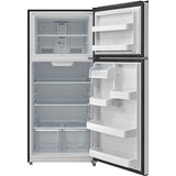 Midea - 18 CF Top Mount Refrigerator, Glass Shelves, Ice Maker Ready, ESTAR - MRT18S3AST Midea - 18 CF Top Mount Refrigerator, Glass Shelves, Ice Maker Ready, ESTAR - MRT18S3AST