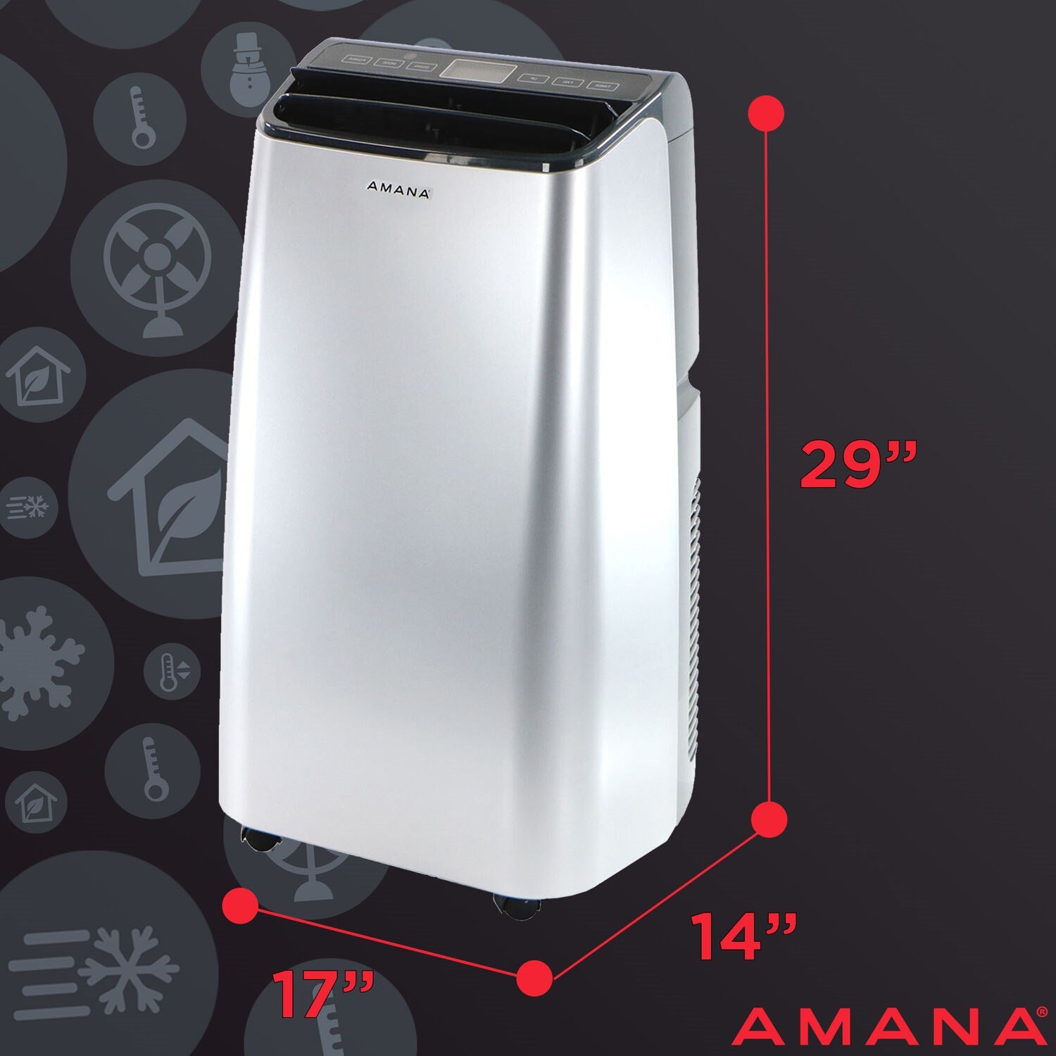 Amana - 10,000 BTU Portable AC - Portable - AMAP101AW-2 Amana - 10,000 BTU Portable AC - Portable - AMAP101AW-2
